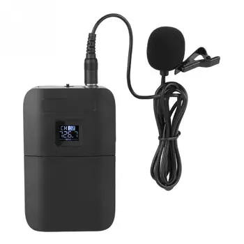 

1 for 2 Portable Wireless VHF Mic Lapel Clip Microphone with Receiver Transmitter