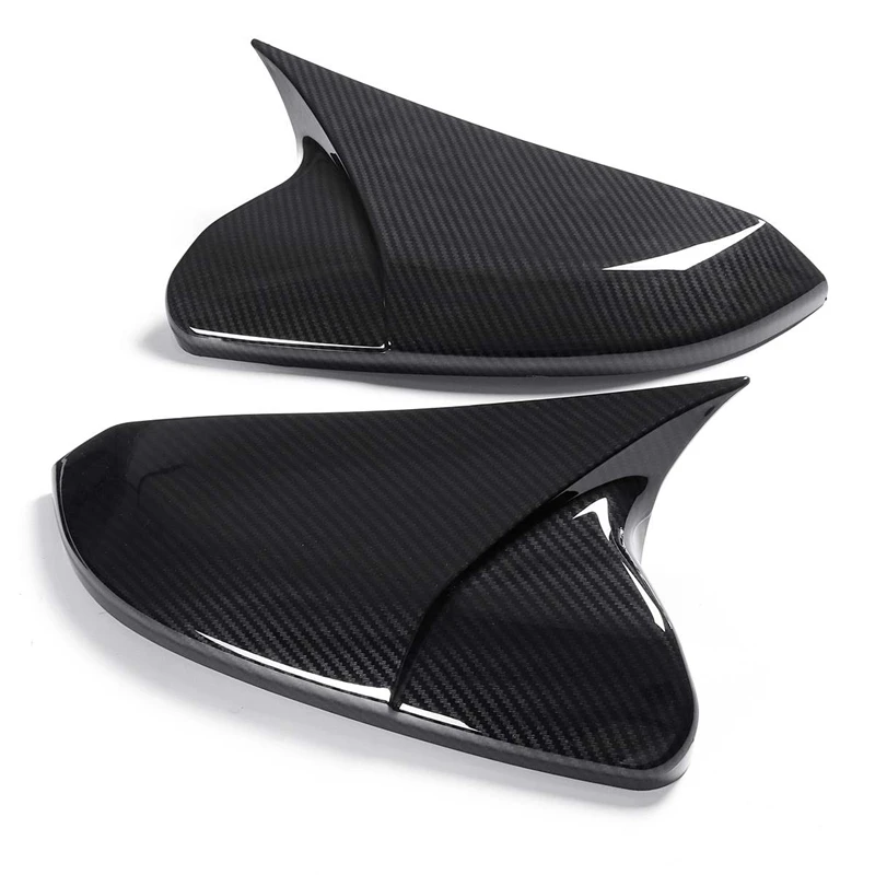 

For Honda For Civic 10Th 2016 2017 2018 Horn Shape Abs Carbon Fiber Style Rear View Side Mirror Cover Rearview Caps