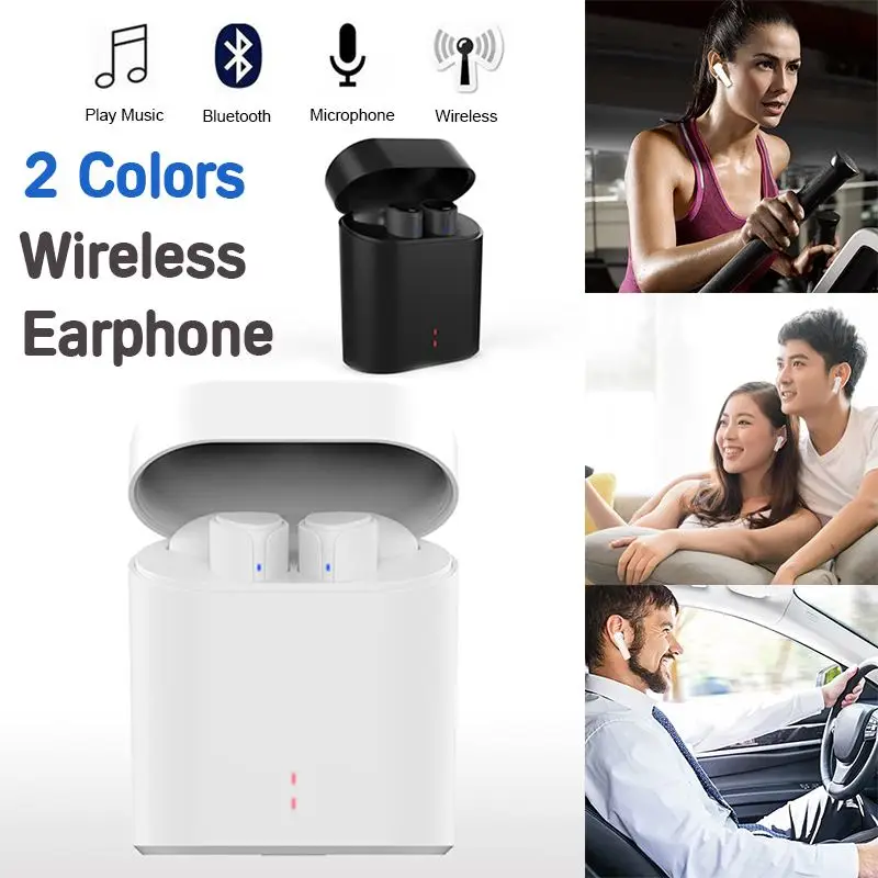

TWS Mini Wireless bluetooth Earphone Stereo Earbud Headset With Charging Box Mic For iPhone For All Smart phone Sports Headsets