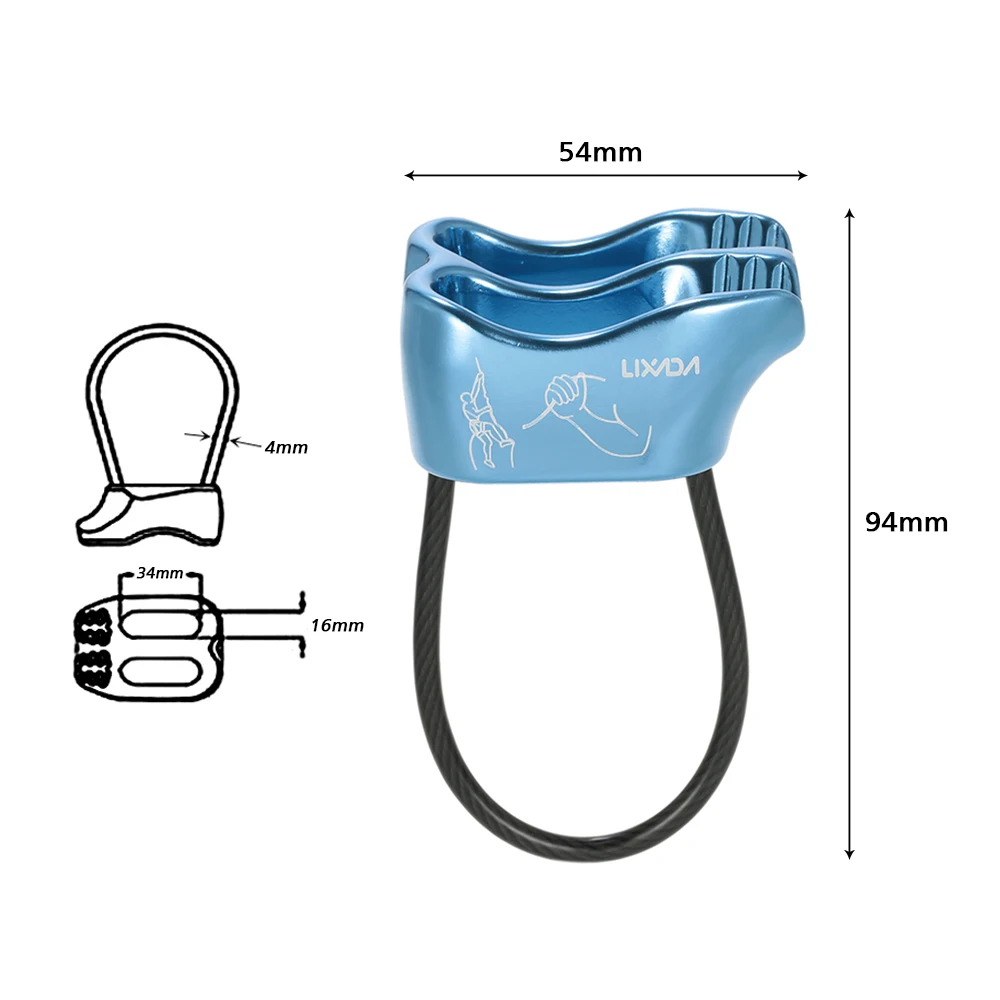 Lixada двойной слот ATC Belay Rappel устройство Открытый скалолазание карабины Abseiling горные безопасное кольцо оборудование для скалолазания