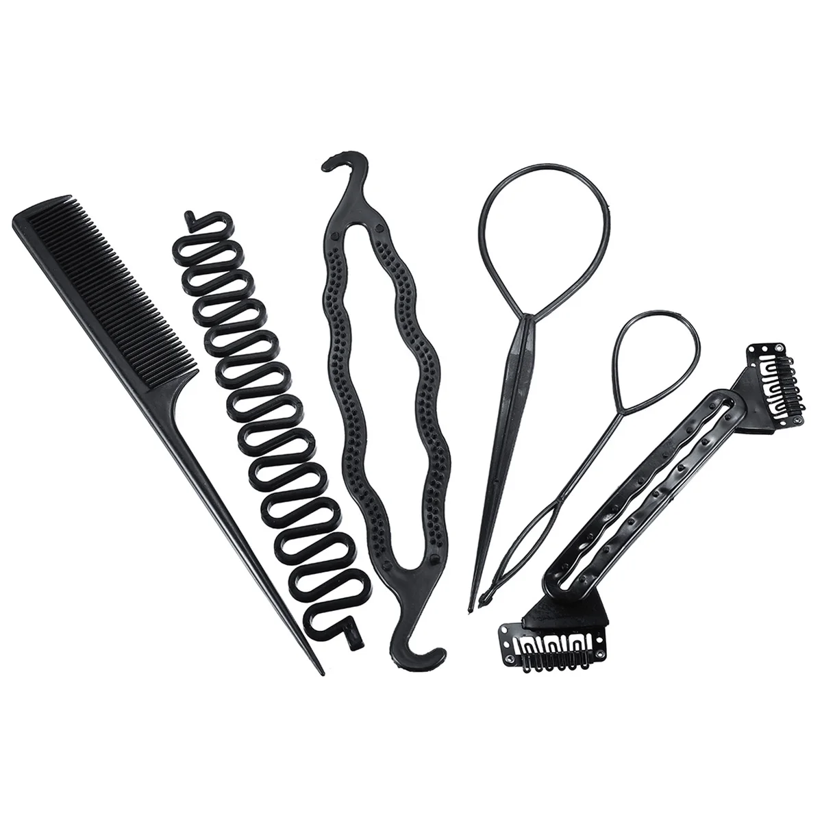 6pcs 5Kinds Magic Fashion Hairdressing Combs Braiders Tools DIY Hair Loop Twist Styling Hairdressing Straight Hair Braiding Tool 6pcs 5Kinds Magic Fashion Hairdressing Combs Braiders Tools DIY Hair Loop Twist Styling Hairdressing Straight Hair Braiding Tool