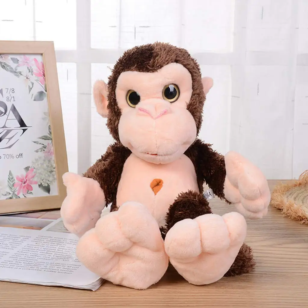 Электронный моделирование плюшевая обезьяна животное кукла, образовательные игрушки для дня рождения, рождественский подарок для Для детей ясельного возраста