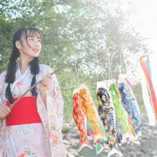 3D горячее тиснение Карп баннер японский ресторан Карп спрей Windsock стример мультфильм красочные рыбы флаг Koinobori воздушный змей