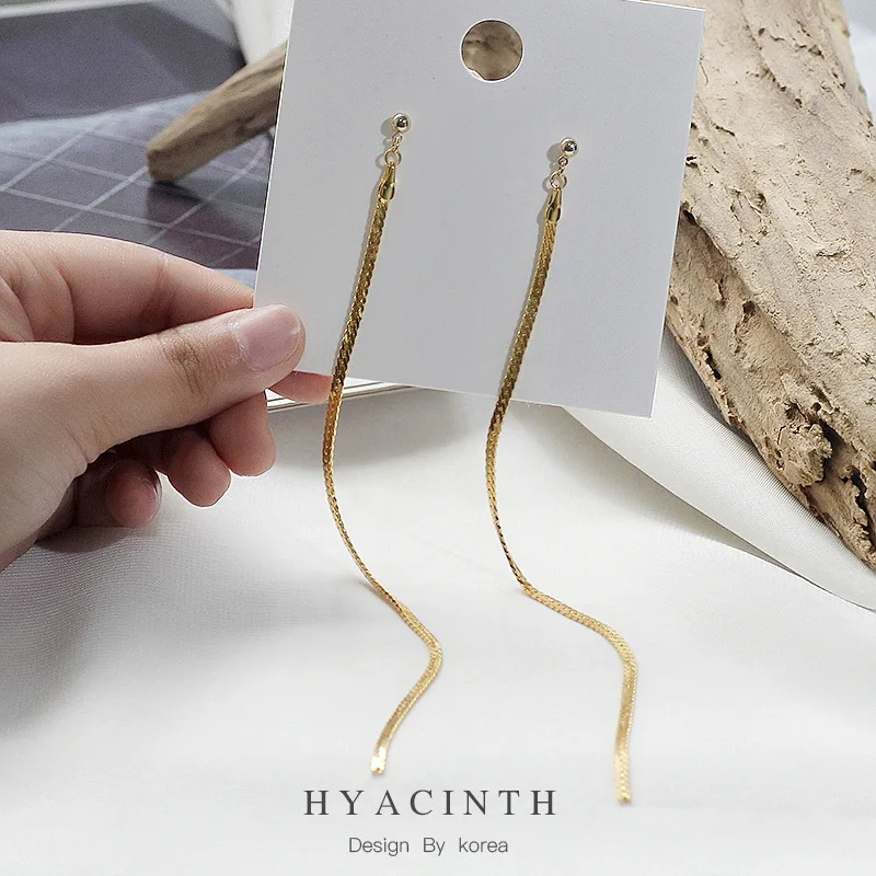Earrings Woman Tide Long Ear Line Metal Cold Wind Eardrop Personality Exaggeration Earring | Украшения и аксессуары