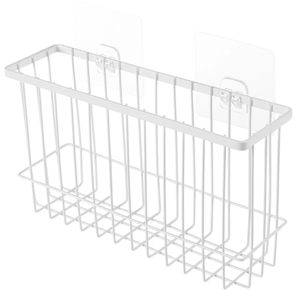 

Organizer Shelf Simple Bathroom Rack Shower Holder Storage Basket Kitchen Iron Art