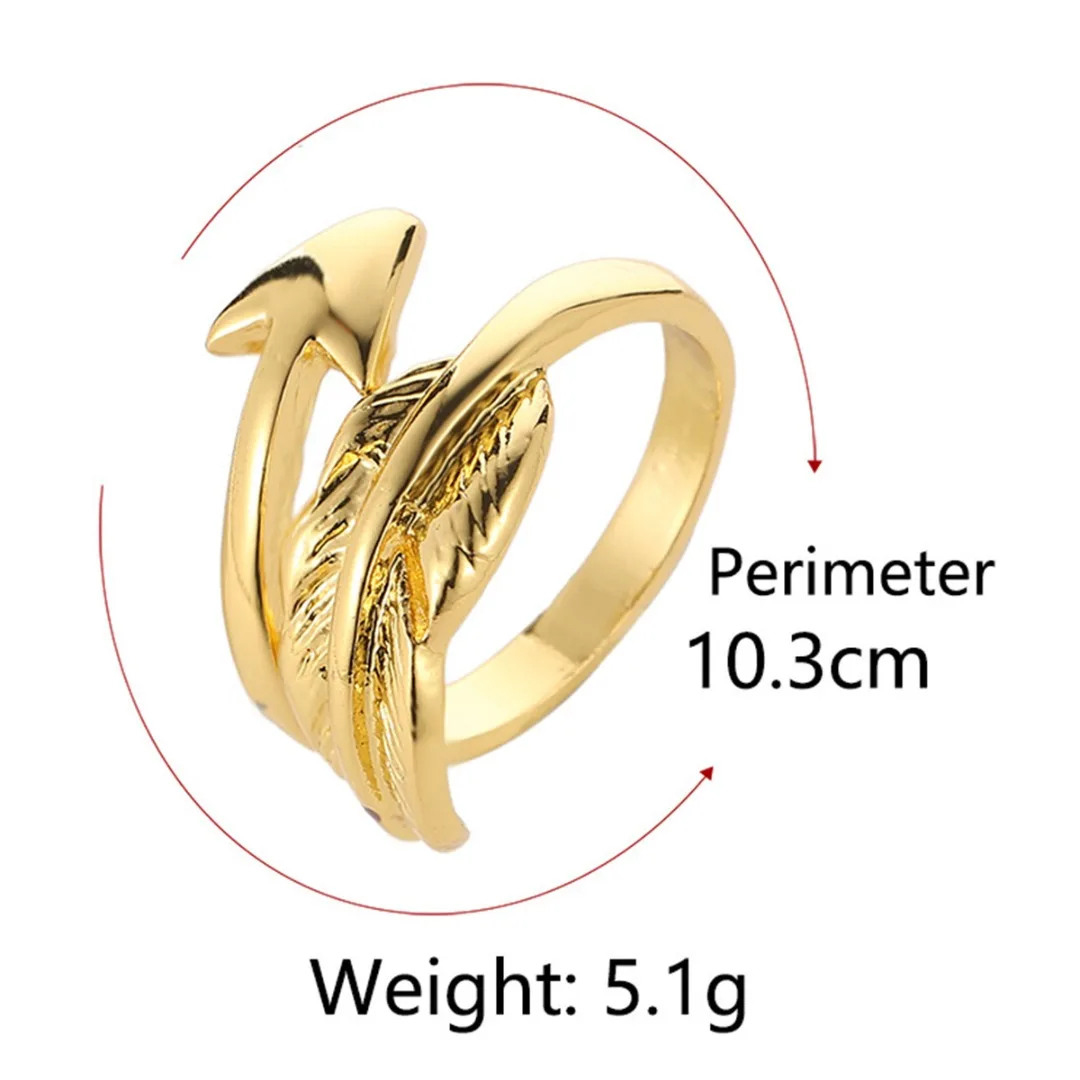 Классический серебристый цвет кольцо со стрелкой для женщин и мужчин сплав уникальный регулируемый размер кольца с перьями унисекс большой палец кольцо ювелирные изделия