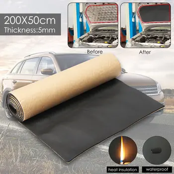

1Roll 200x50cm Car Sound Proofing Deadening Anti-noise Sound Insulation Cotton Heat Closed Cell Foam Interior шумоизоляция авто