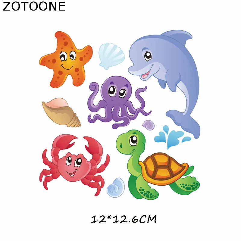 ZOTOONE набор термоклейких нашивок с животными для детской одежды футболка сделай