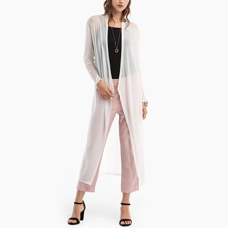 Summer Blouse Women Black White Solid Kimono Beach Shirt Cardigan Tops Shirts Casual Loose Long Blouses Blusa Plus Size S-5XL