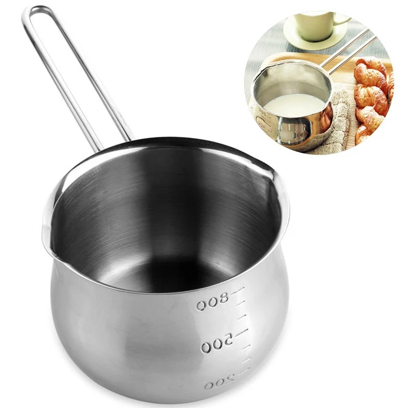 

Baby Food Non-Stick Pan Milk Pot Butter Chocolate Melted Heating Pot Warmer Pan Small Saucepan Cheese Pot With Pour Spouts