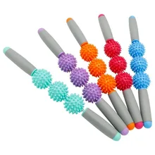 Роликовый массажер, Аксессуары для йоги, массажная палочка, Миофасциальный Релиз, роликовый триггер, массажер, тренировочный тренажер, тренажер, фитнес-инструмент