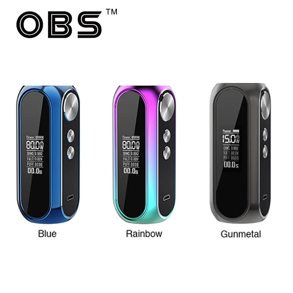 

OBS Cube VW Box MOD 3000mAh Built-in Battery 80W Max Output Electronic Cigarette Vape Mod Instant Fring Speed VW Mode Box MOD
