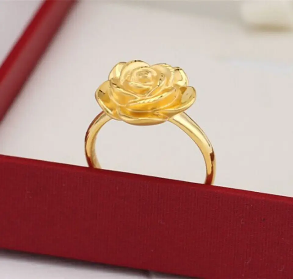 rose design gold ring