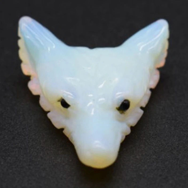 1pc Wolf Head Statue Pendant Natural Stone Crystal Quartz Carved Necklace Hand Carved Wolf Head Animal New 36*28*12mm 1pc Wolf Head Statue Pendant Natural Stone Crystal Quartz Carved Necklace Hand Carved Wolf Head Animal New 36*28*12mm