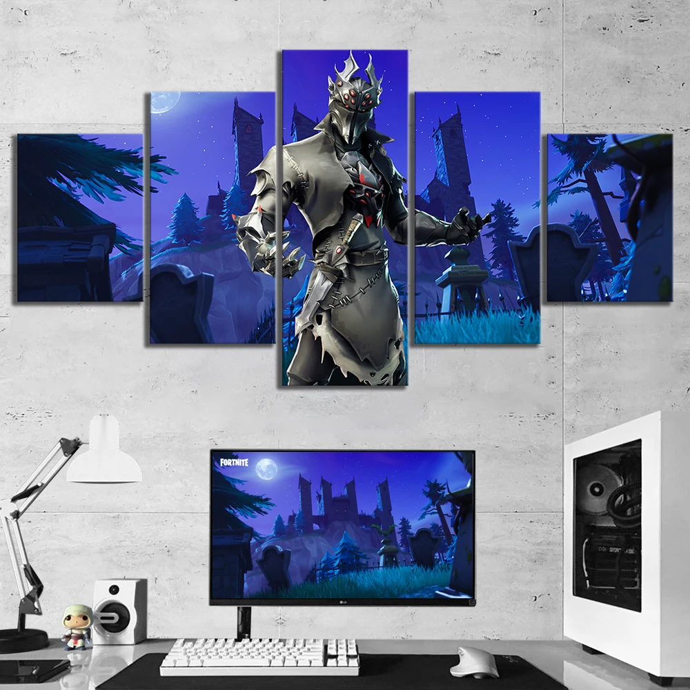 

5 Piece Fortnight Battle Royale Game Poster Paintings on Canvas Fort Cartoon Nite Wall Pictures Decor Canvas Wholesale