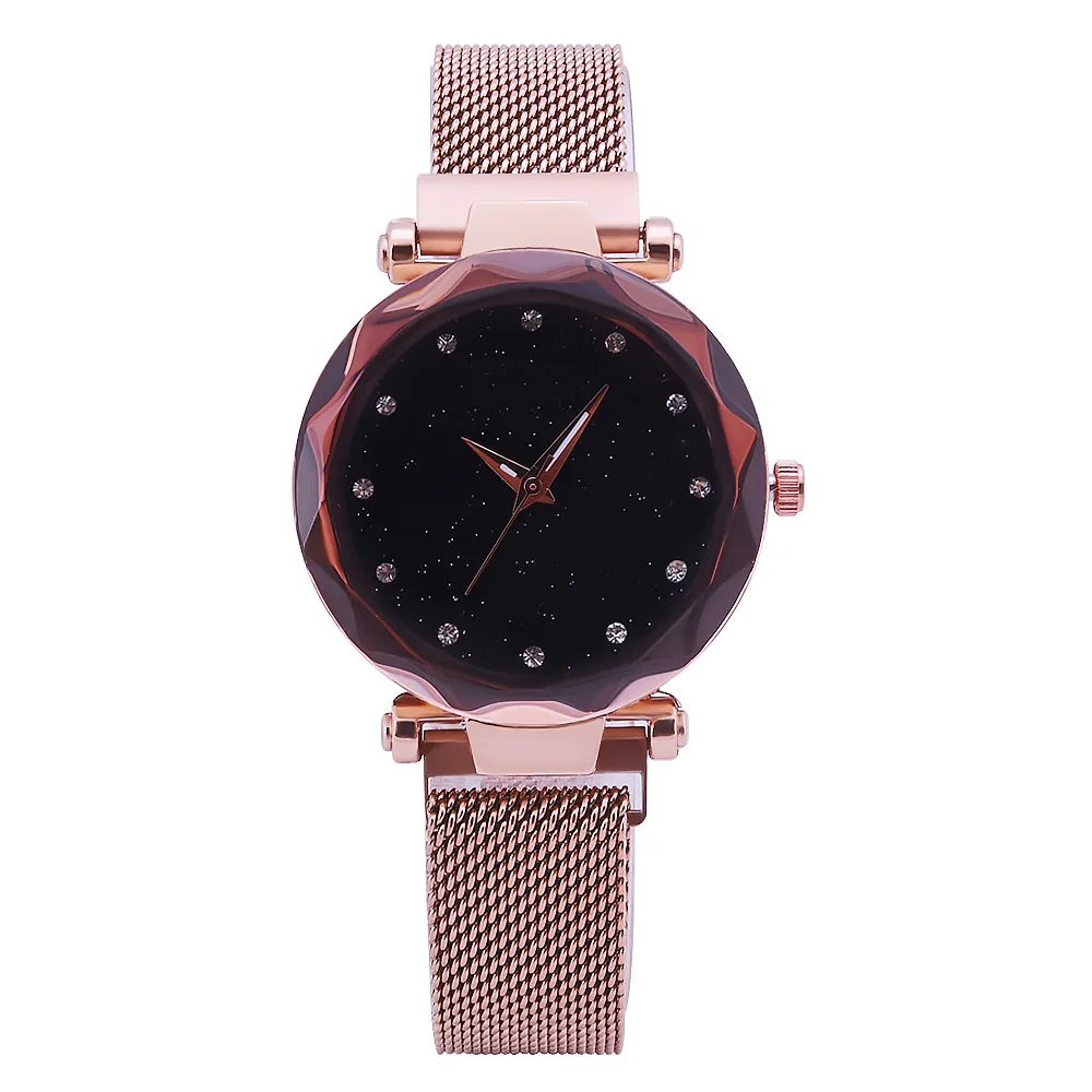 2019 Новый Для женщин часы принести мадам наручные часы в сдержанном стиле с магнитной пряжкой телячьей кожи звездное небо наручные часы для