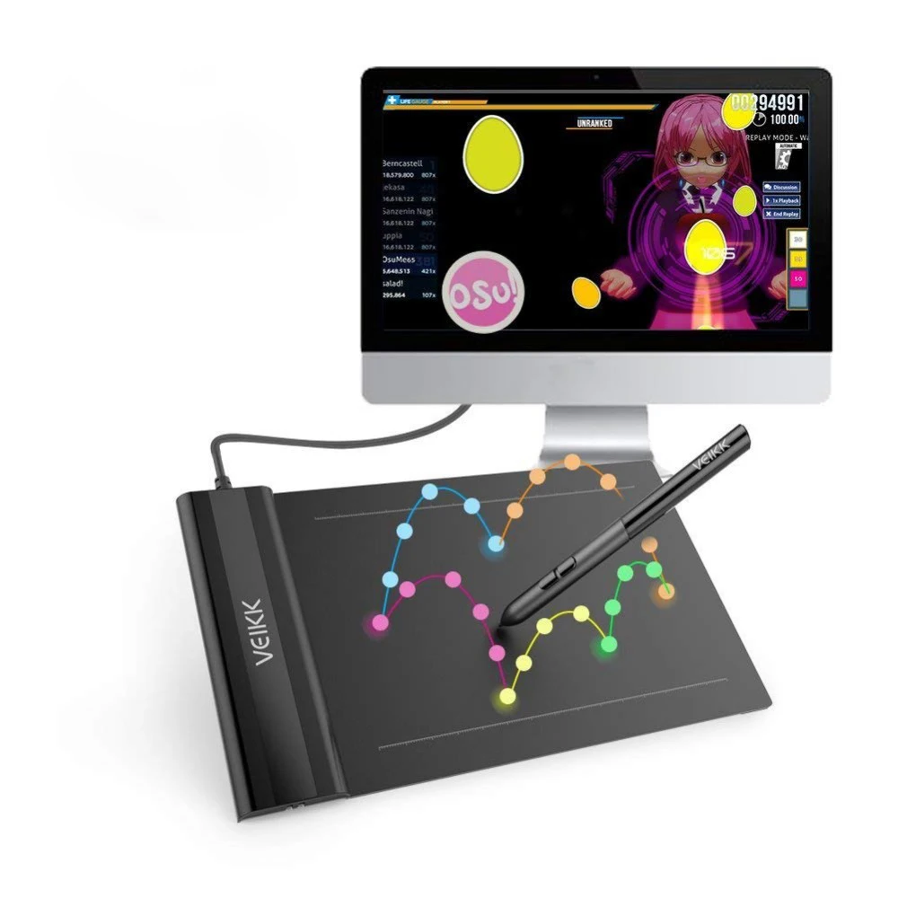 

Graphics Drawing Tablet VEIKKS640 6x4 Inch Tablet With Battery-free Pen Digital Pen 8192 Levels Writing Pad Board for kid Gift