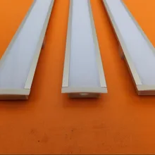 2 м/шт. 23 шт./лот алюминиевый профиль для светодиодной ленты, матовая/прозрачная крышка с фитингами, установленными винтами