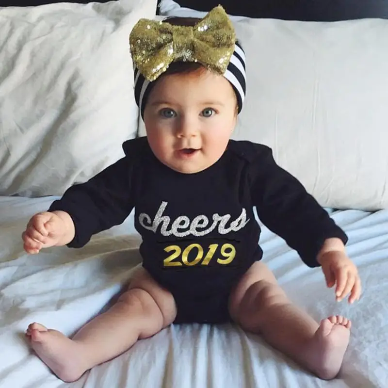 

Autumn Newborn Baby Cute Letters Print O-Neck Basic Romper Long Sleeve Loose Jumpsuit Soft Cotton Clothing