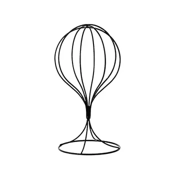 

Freestanding Black White Metal Hat Rack Decorative Wig Holder Storage Display Stand for Jewelry Clothing Store Home
