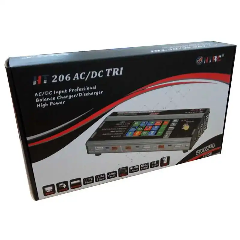 Высокая мощность HTRC HT206 TRI AC/DC 3X200 Вт 3X20A 4 3 дюймов ЖК дисплей сенсорный экран баланс