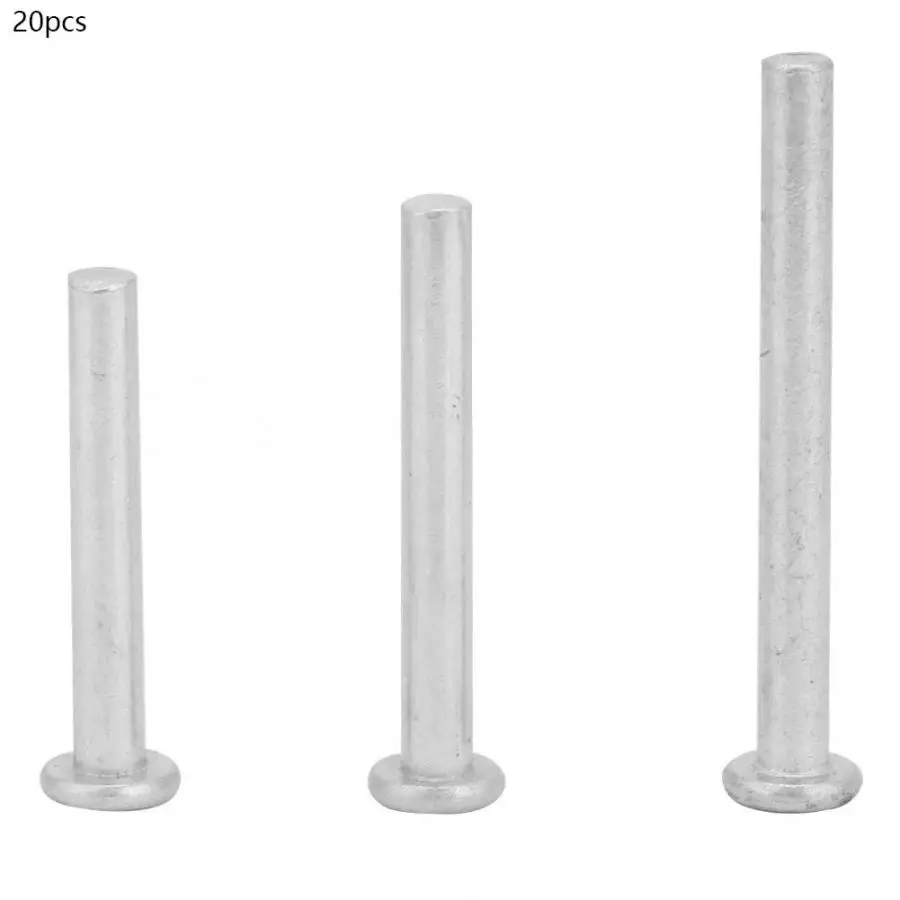 

riveter 20pcs Tool Accessories M5-35/40/50 Aluminum Flat Head Solid Rivet Set countersunk rivets