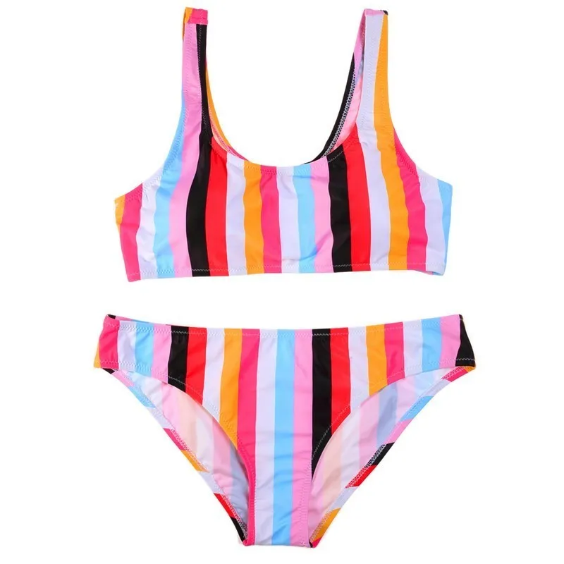 

Retro Striped Swimsuit Women Colorful Push Up Bikini Set Three Different Styles Summer Sexy Swim Suits Swimming Suit For Female