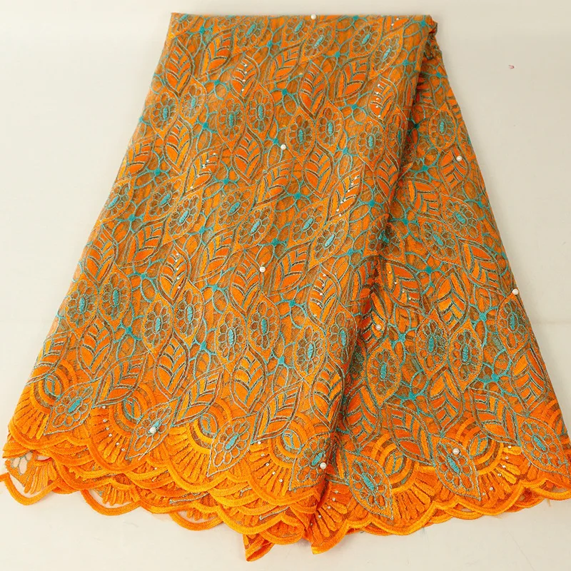 

African Cotton Swiss Voile Lace Fabric High Quality Stones Swiss Voile Lace In Switzerland Cotton African Lace Fabric