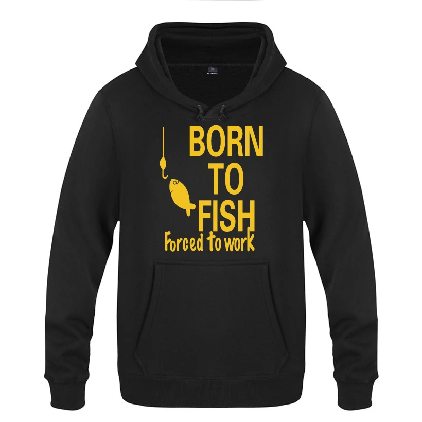 Мужские толстовки с капюшоном Born To Fish мужские из флиса 2018|Толстовки и свитшоты| |