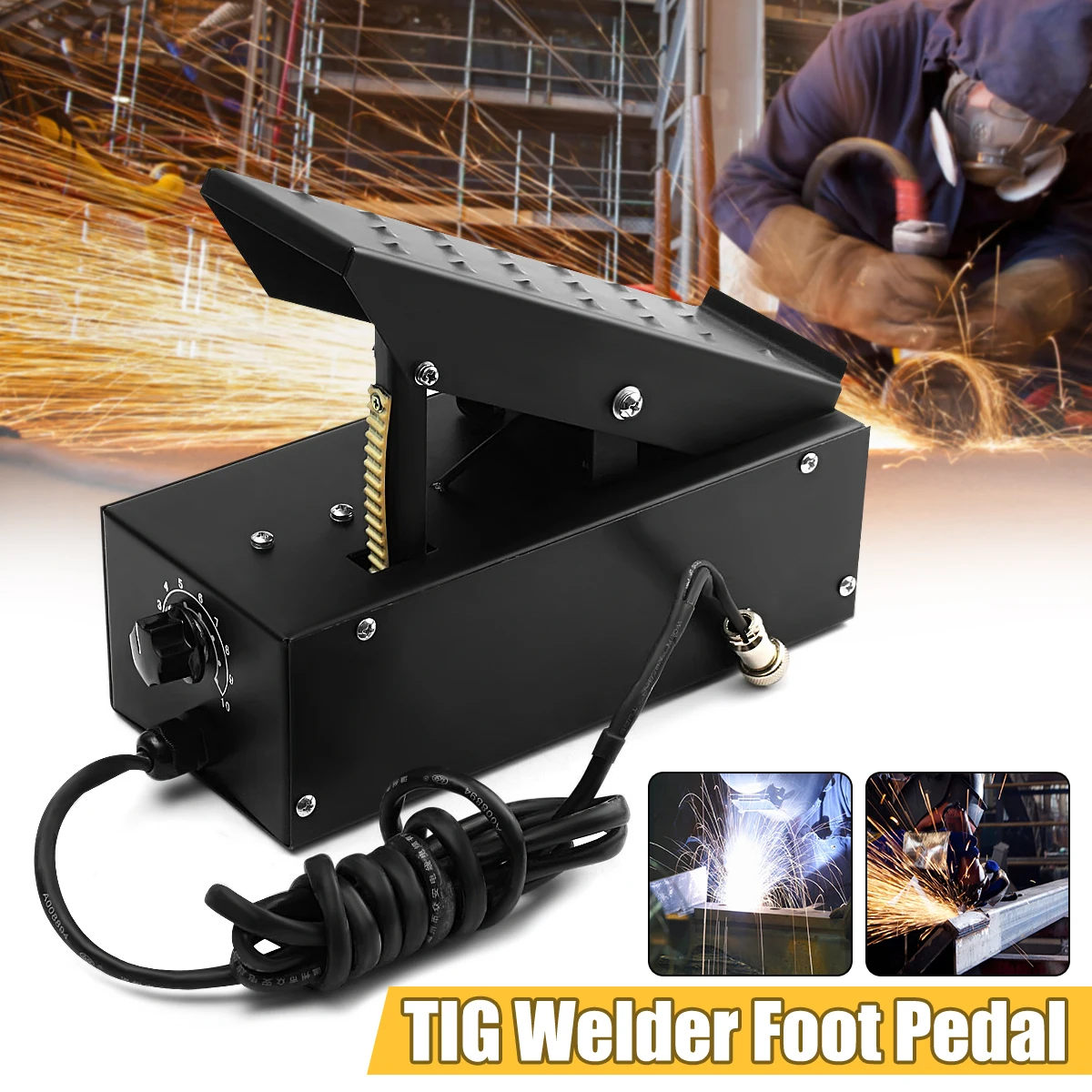 

7 Core TIG Welde r Foot Pedal Metal for TIG Welding Machines Power Control Welding Equipment 380V