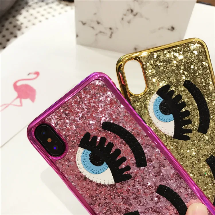 XR модный бренд wink блестящий для iPhoneXsmax полуобложка чехол телефона твердый