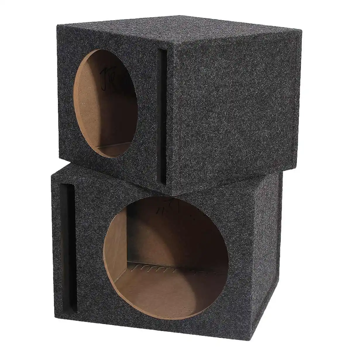 

CLAITE Single 12" Vented Slot Ported Empty Subwoofer Sub Enclosure Box 405*310*360mm/445*330*380mm HIFI Wood Speaker DIY Case