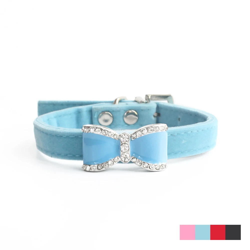 

Dog Collar Rhinestone Bow Pet Dogs Princess Collars 6041016 Puppy Traction Collar S M