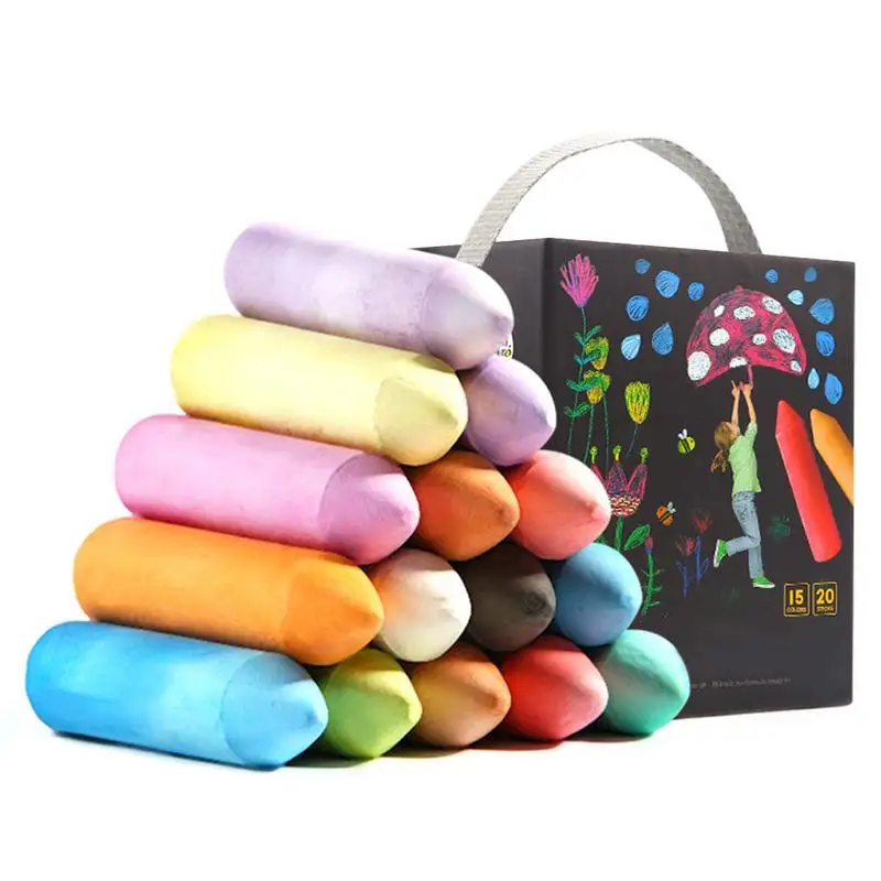 

Chalk Dust-free Color Brush Child Safety Non-toxic Dust-free Color Chalk Outdoor Children's Big Chalk Exquisite Gift Baby Toys