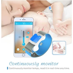 Bluetooth 4.0 Remote Children Wearable Electronic Thermometer Smart Body Infant Temperature Monitoring Home Nursing Thermometers Bluetooth 4.0 Remote Children Wearable Electronic Thermometer Smart Body Infant Temperature Monitoring Home Nursing Thermometers
