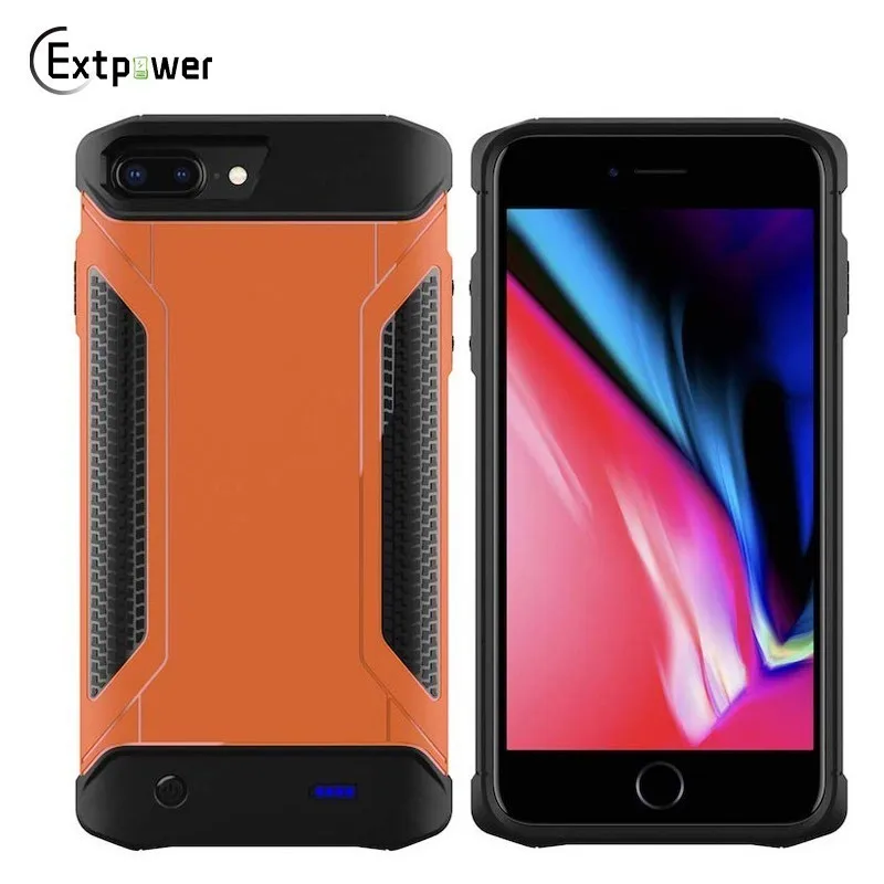 Ультра тонкий 5000 mAh ударопрочный Аккумулятор Чехол для iPhone 6 6s 7 8 Plus Портативный
