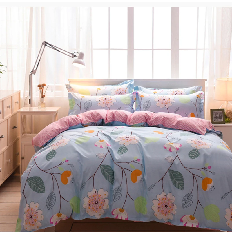 

2018 New Arrival 1pc Flower Single Double Duvet Cover Quilt Polyester Geometric Flower Pattern Printed Duvet Cover Housewear 21