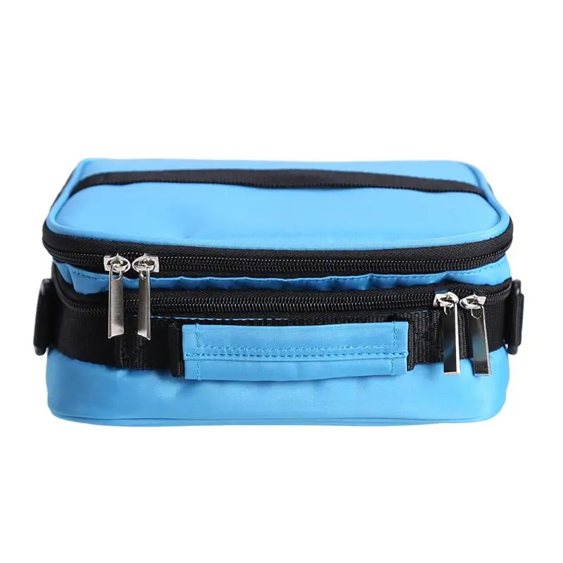 

Blue 42 Sub-bottle Portable Storage Bag Nail Polish Essential Oil Carrying Case Oganizer Makeup Bag with Oblique Shoulder Strap