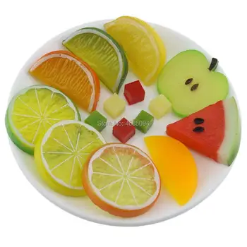 

Gresorth Premium Artificial Fruit Slice Fake Lemon Apple Kiwi Watermelon Strawberry Cherries Home Decoration