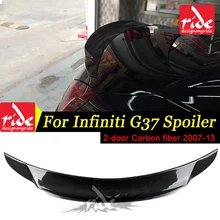 For Infiniti G37 2-Door Sedan Rear Spoiler Wing Lip Decoration For G37 High-quality Carbon Fiber Rear Trunk Spoiler Wing 2007-13 For Infiniti G37 2-Door Sedan Rear Spoiler Wing Lip Decoration For G37 High-quality Carbon Fiber Rear Trunk Spoiler Wing 2007-13
