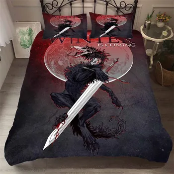 

HELENGILI 3D Bedding Set Game of Thrones Print Duvet Cover Set Bedcloth with Pillowcase Bed Set Home Textiles #GOT-69