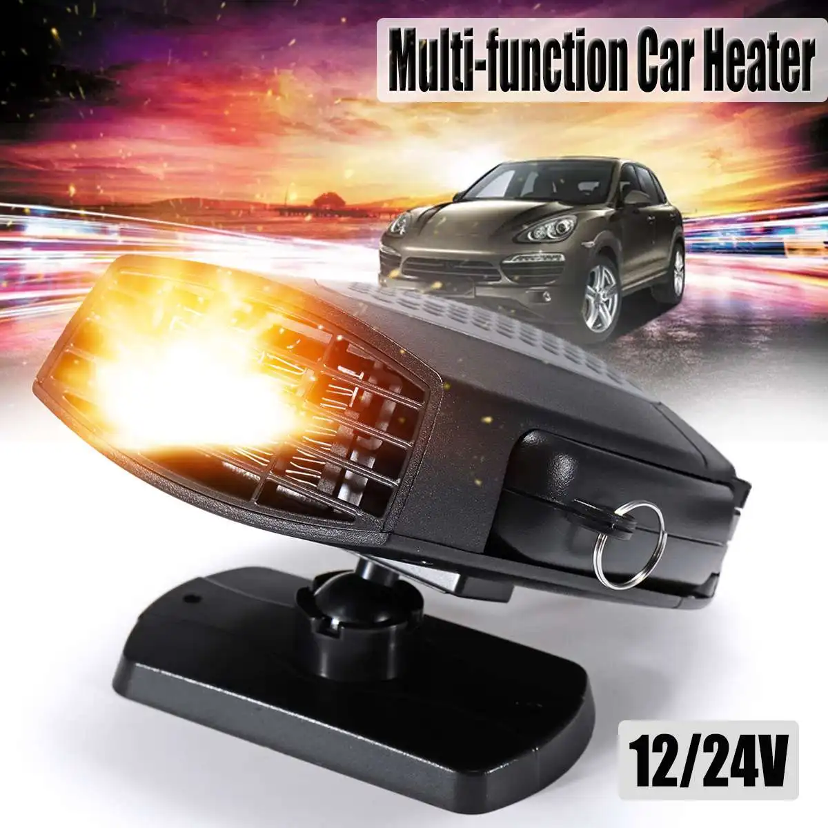 12/24V Protable Auto Car Heater Heating Cooling Fan Windscreen Window