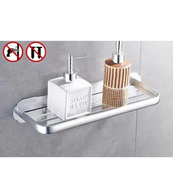 

Wall Bathroom Bath Black Shelf Shelf New Stylish Silver Shelf Golden Shower Durable Kit Single Fence Double Useful