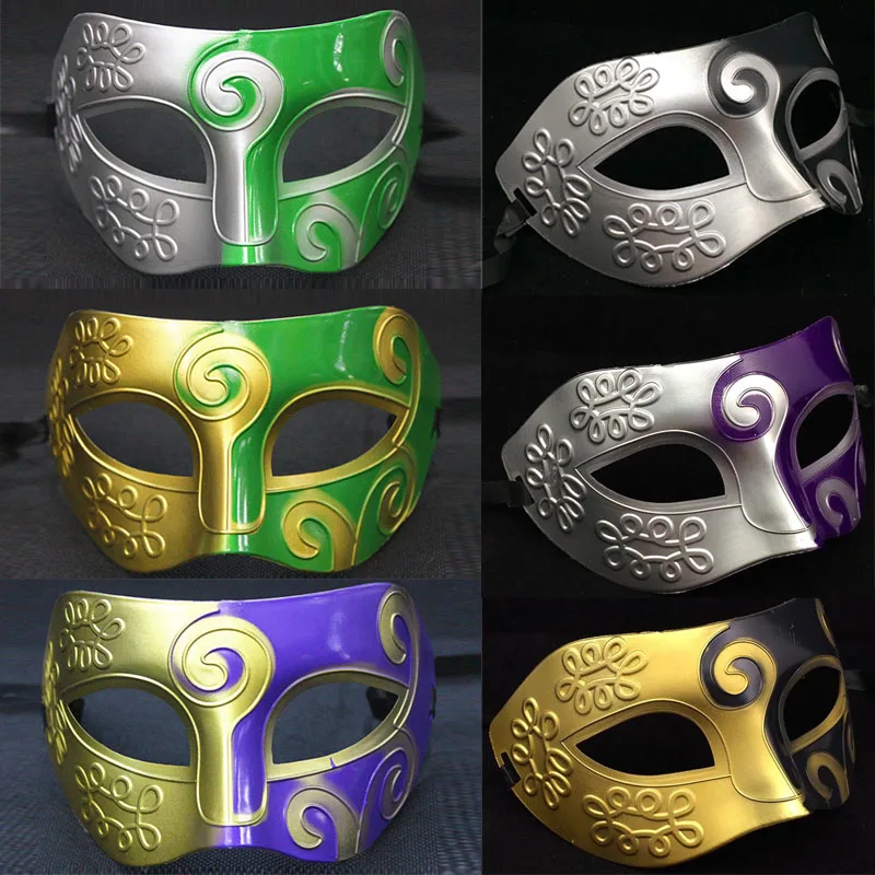 Men/'s Handsome Black Venetian Masquerade Mask Mardi Gras Wedding Prom Brand NEW