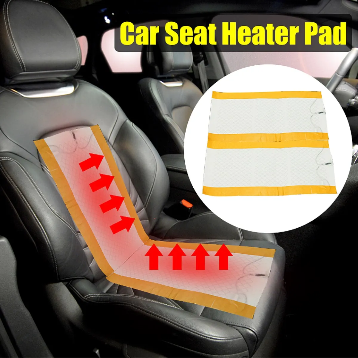 Buy Universal 12V Vehicle Car Auto Heated Pad Carbon