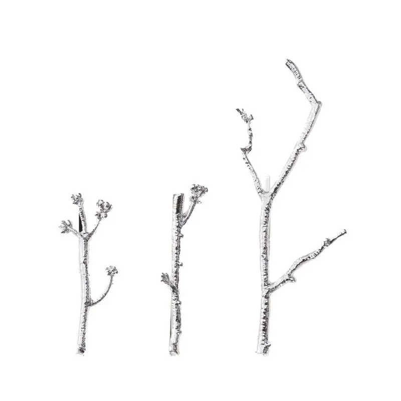 

3pcs Silver Exquisite Fashion Tree Branch Hair Pins Barrettes Hair Clips Hair Decorations Hair Accessories Headpiece Headdress