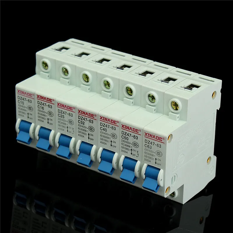 

Miniature Circuit Breaker DZ47-63 400V 1P 10-63A Rated Current Plastic Air Switch 50HZ 10A/16A/20A/25A/32A/40A/50A/63A
