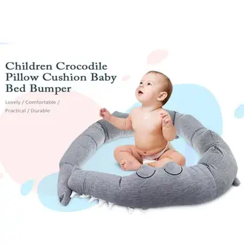 

Bumpers Baby Infant Bed Baby Children Crocodile Pillow Cotton CushionCrib Fence Bumper Kids Room Decoration Safety Toys 185cm