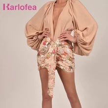 Karlofea, Женская шикарная драпированная мини-юбка, Сексуальная Дамская Клубная юбка, роскошная Клубная юбка для дня рождения, вечерние Облегающие юбки с блестками