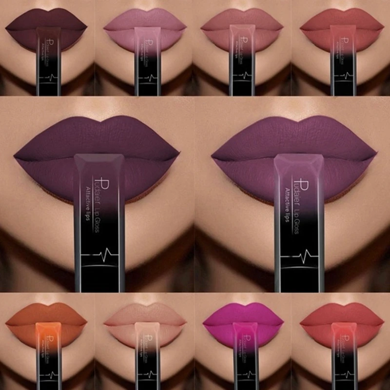 

21 Color Lip Gloss Lipgloss Long Lasting Red Tint Makeup Professional Lips Mate Metallic Waterproof Liquid Matte Lipstick